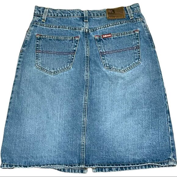 Ralph Lauren Front Slit Denim Skirt Size 4 - Picture 2 of 14